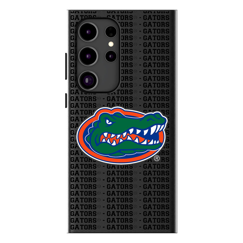 University of Florida Gators Text Backdrop Galaxy MagSafe Compatible Phone Case