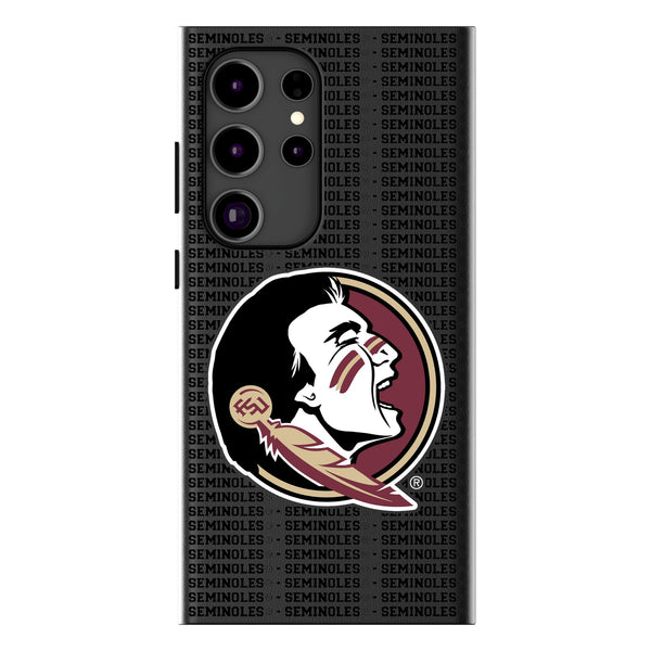 Florida State University Seminoles Text Backdrop Galaxy MagSafe Compatible Phone Case