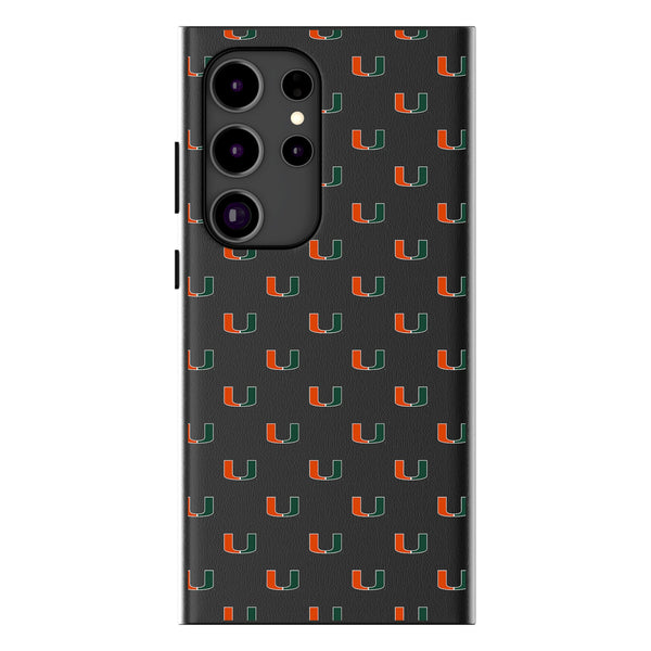 University of Miami Hurricanes Fashion Pattern Galaxy MagSafe Compatible Phone Case for Samsung Galaxy