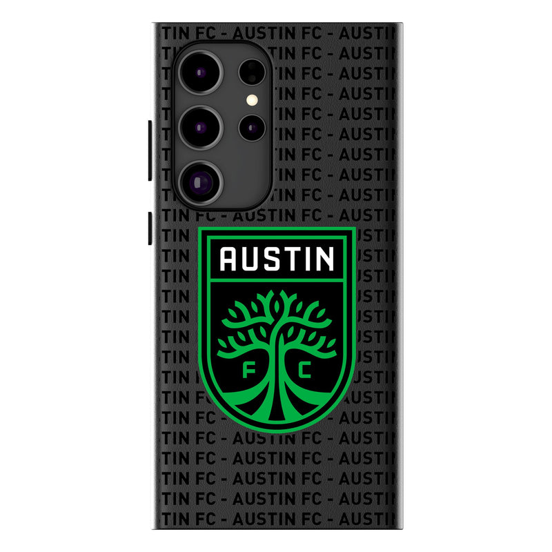 Austin FC  Text Backdrop Galaxy MagSafe Compatible Phone Case