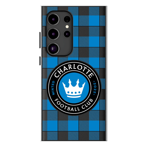 Charlotte FC  Plaid Galaxy MagSafe Compatible Phone Case