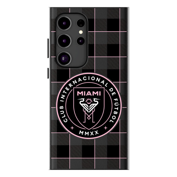 Inter Miami CF  Plaid Galaxy MagSafe Compatible Phone Case