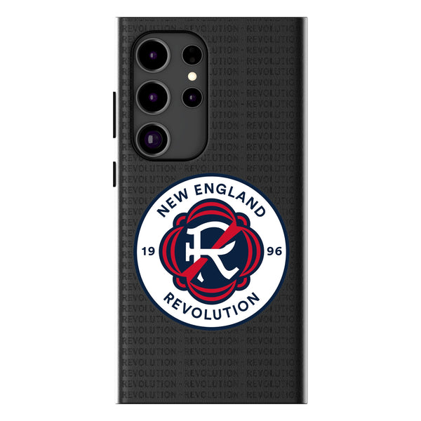 New England Revolution  Text Backdrop Galaxy MagSafe Compatible Phone Case