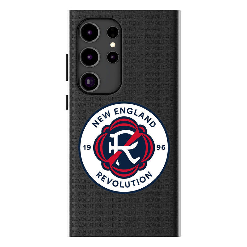 New England Revolution  Text Backdrop Galaxy MagSafe Compatible Phone Case