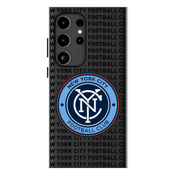 New York City FC  Text Backdrop Galaxy MagSafe Compatible Phone Case