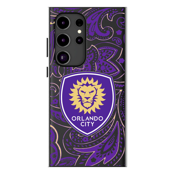 Orlando City Soccer Club  Paisley Galaxy MagSafe Compatible Phone Case