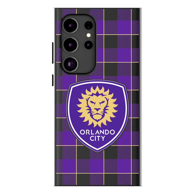 Orlando City Soccer Club  Plaid Galaxy MagSafe Compatible Phone Case