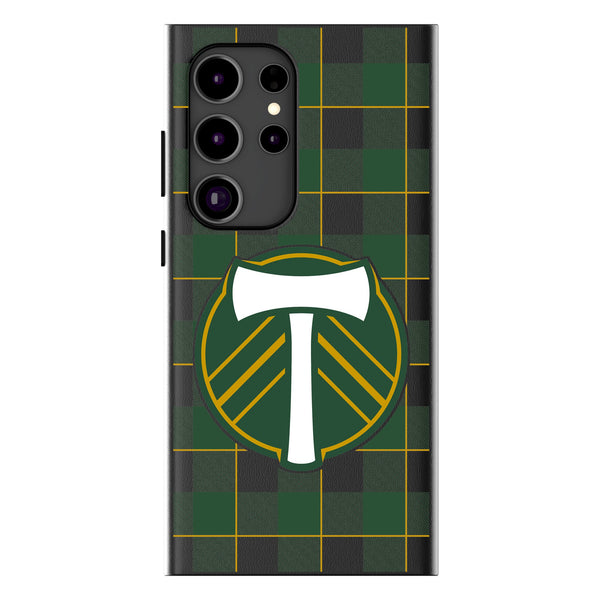 Portland Timbers   Plaid Galaxy MagSafe Compatible Phone Case