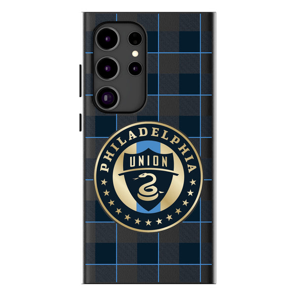 Philadelphia Union   Plaid Galaxy MagSafe Compatible Phone Case