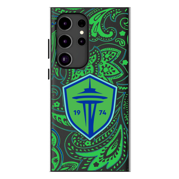 Seattle Sounders FC   Paisley Galaxy MagSafe Compatible Phone Case