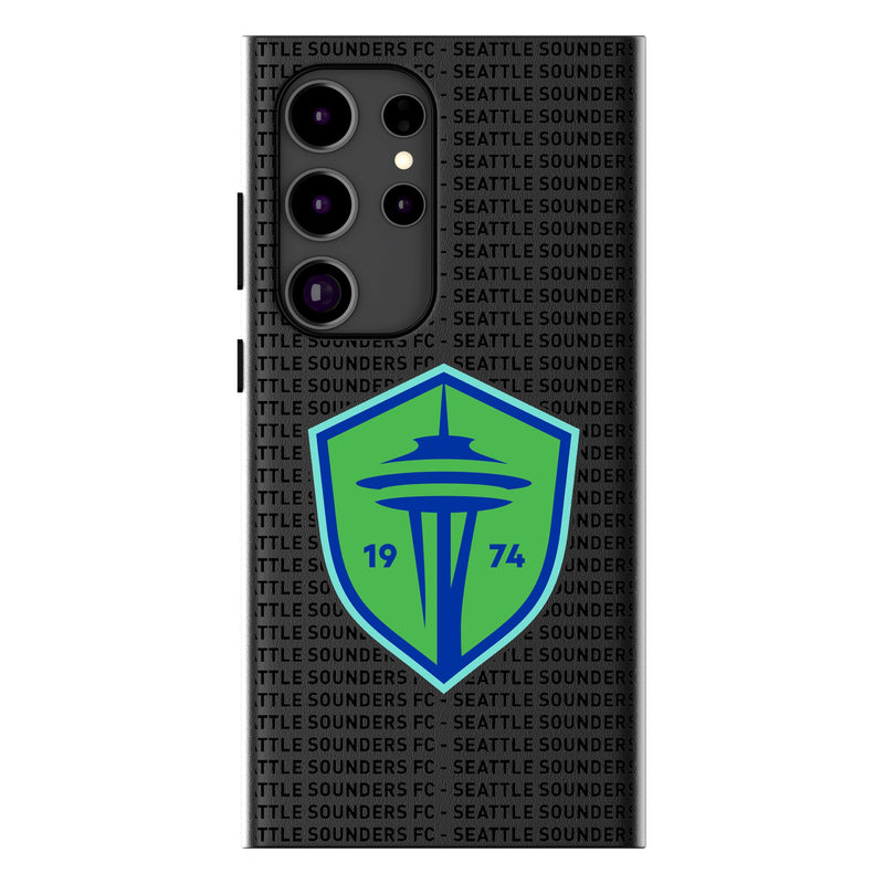 Seattle Sounders FC   Text Backdrop Galaxy MagSafe Compatible Phone Case