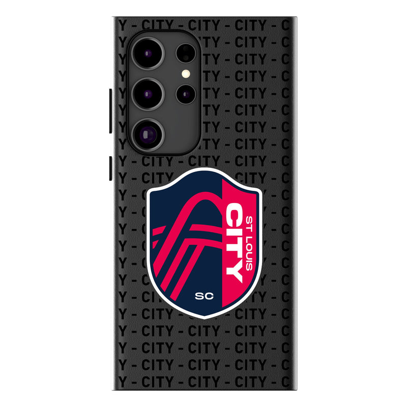 St. Louis CITY SC Text Backdrop Galaxy MagSafe Compatible Phone Case for Samsung Galaxy