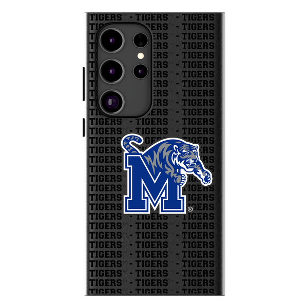 University of Memphis Tigers Text Backdrop Galaxy MagSafe Compatible Phone Case