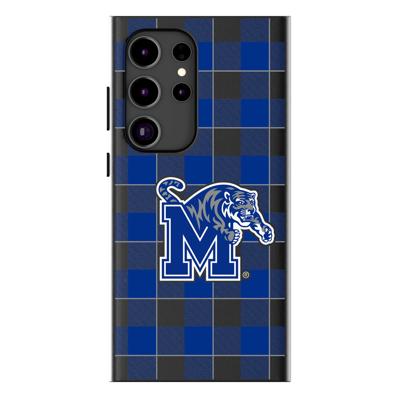 University of Memphis Tigers Plaid Galaxy MagSafe Compatible Phone Case