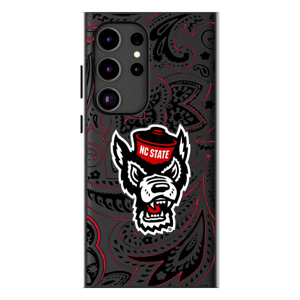 North Carolina State University Wolfpack Paisley Galaxy MagSafe Compatible Phone Case