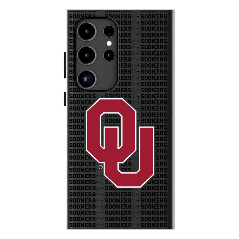 University of Oklahoma Sooners Text Backdrop Galaxy MagSafe Compatible Phone Case