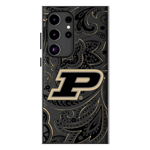 Purdue University Boilermakers Paisley Galaxy MagSafe Compatible Phone Case