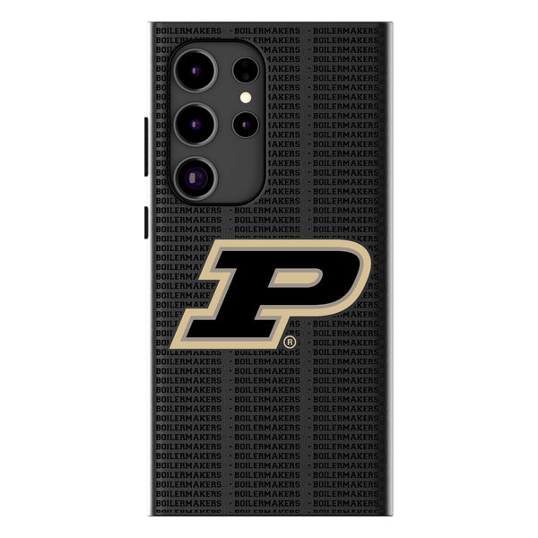 Purdue University Boilermakers Text Backdrop Galaxy MagSafe Compatible Phone Case