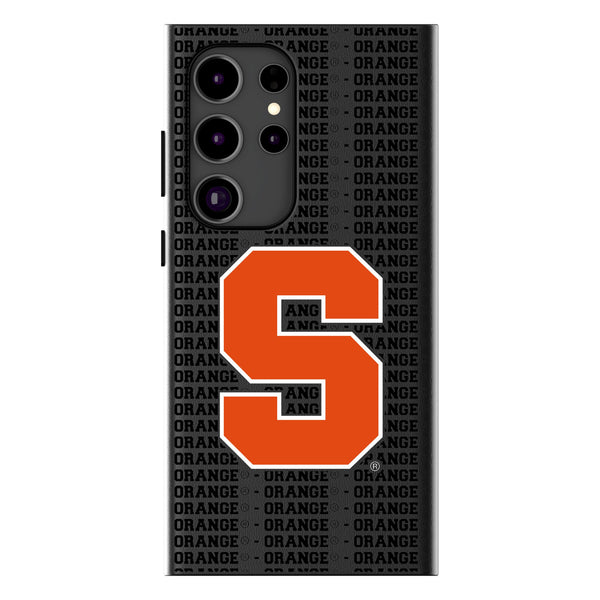 Syracuse University Orange Text Backdrop Galaxy MagSafe Compatible Phone Case