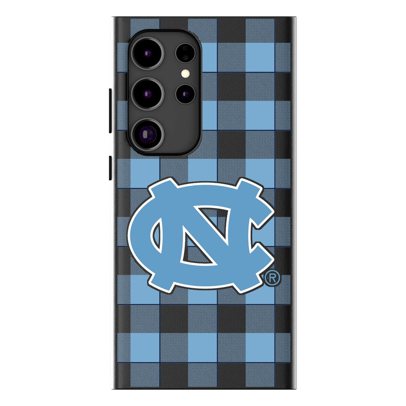 University of North Carolina Tar Heels Plaid Galaxy MagSafe Compatible Phone Case