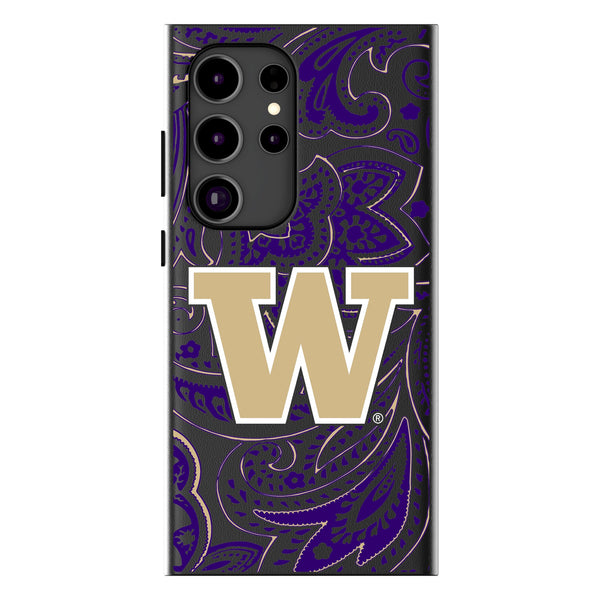 University of Washington Huskies Paisley Galaxy MagSafe Compatible Phone Case