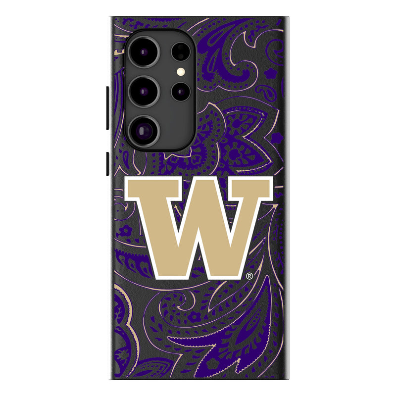 University of Washington Huskies Paisley Galaxy MagSafe Compatible Phone Case