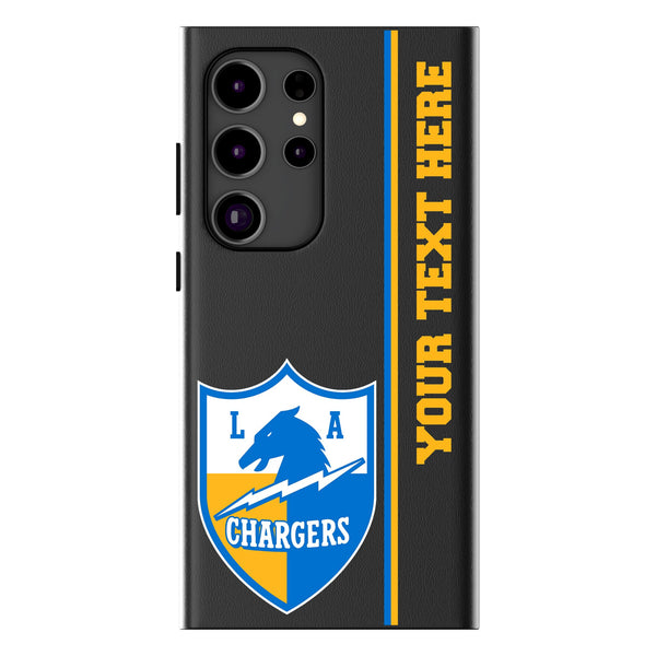 Los Angeles Chargers Historic Collection Personalized Sidebard Galaxy MagSafe Compatible Phone Case for Samsung Galaxy