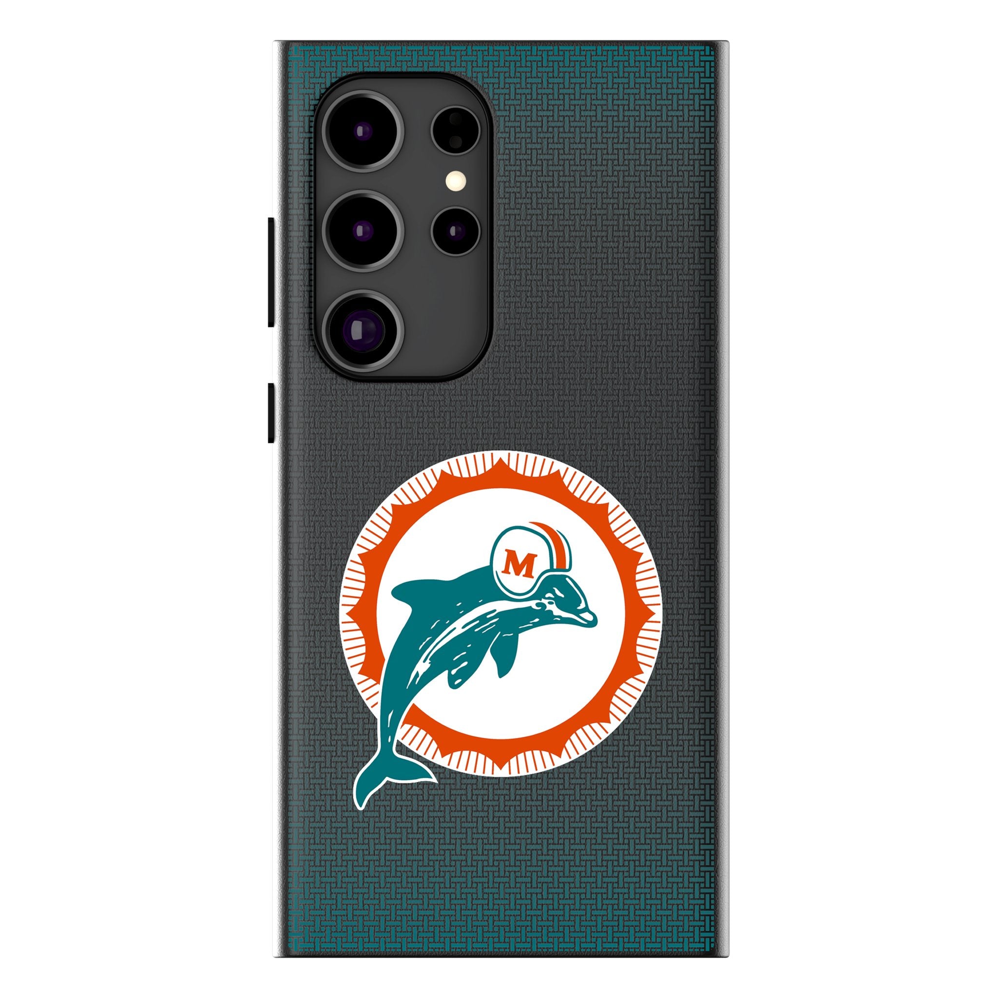 Miami Dolphins 1966-1973 Historic Collection Linen Galaxy MagSafe Compatible Phone Case for Samsung Galaxy