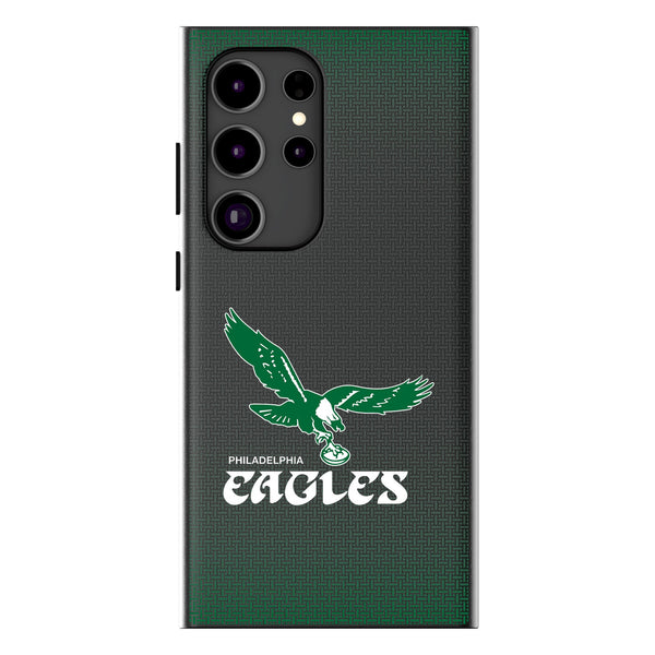Philadelphia Eagles 1973-1995 Historic Collection Linen Galaxy MagSafe Compatible Phone Case for Samsung Galaxy