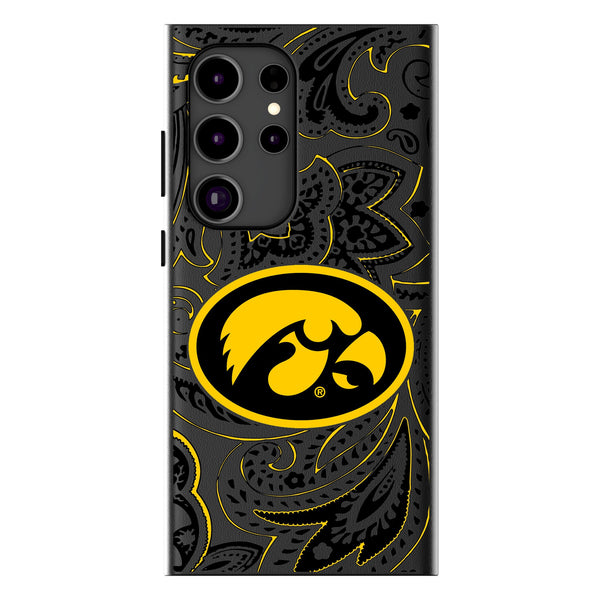 University of Iowa Hawkeyes Paisley Galaxy MagSafe Compatible Phone Case