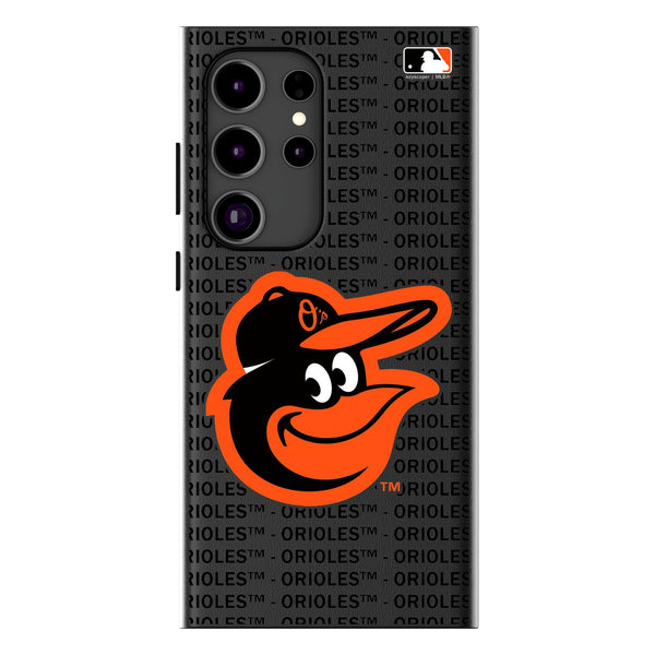 Baltimore Orioles Text Backdrop Galaxy MagSafe Compatible Phone Case