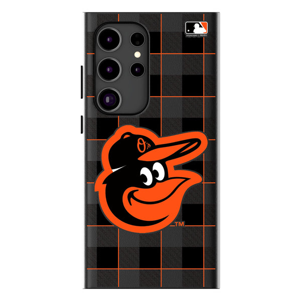 Baltimore Orioles Plaid Galaxy MagSafe Compatible Phone Case