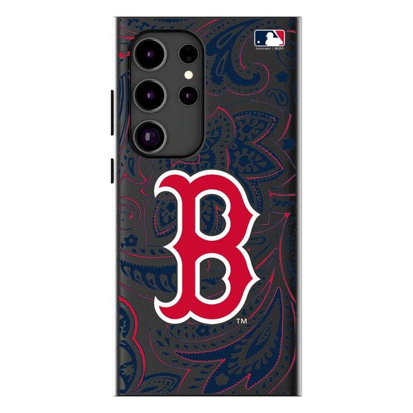 Boston Red Sox Paisley Galaxy MagSafe Compatible Phone Case