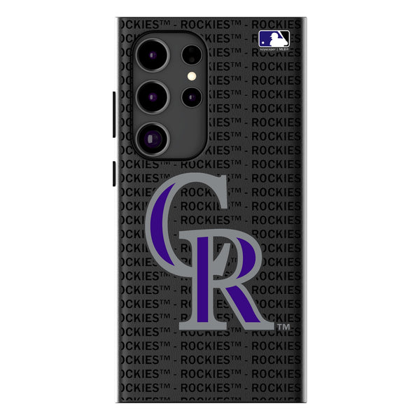 Colorado Rockies Text Backdrop Galaxy MagSafe Compatible Phone Case