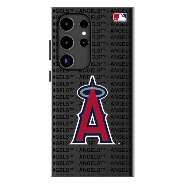 Los Angeles Angels Text Backdrop Galaxy MagSafe Compatible Phone Case for Samsung Galaxy