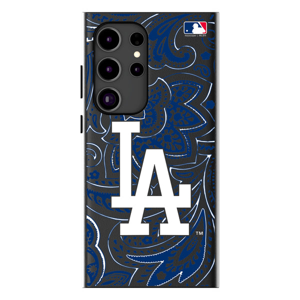 LA Dodgers Paisley Galaxy MagSafe Compatible Phone Case for Samsung Galaxy