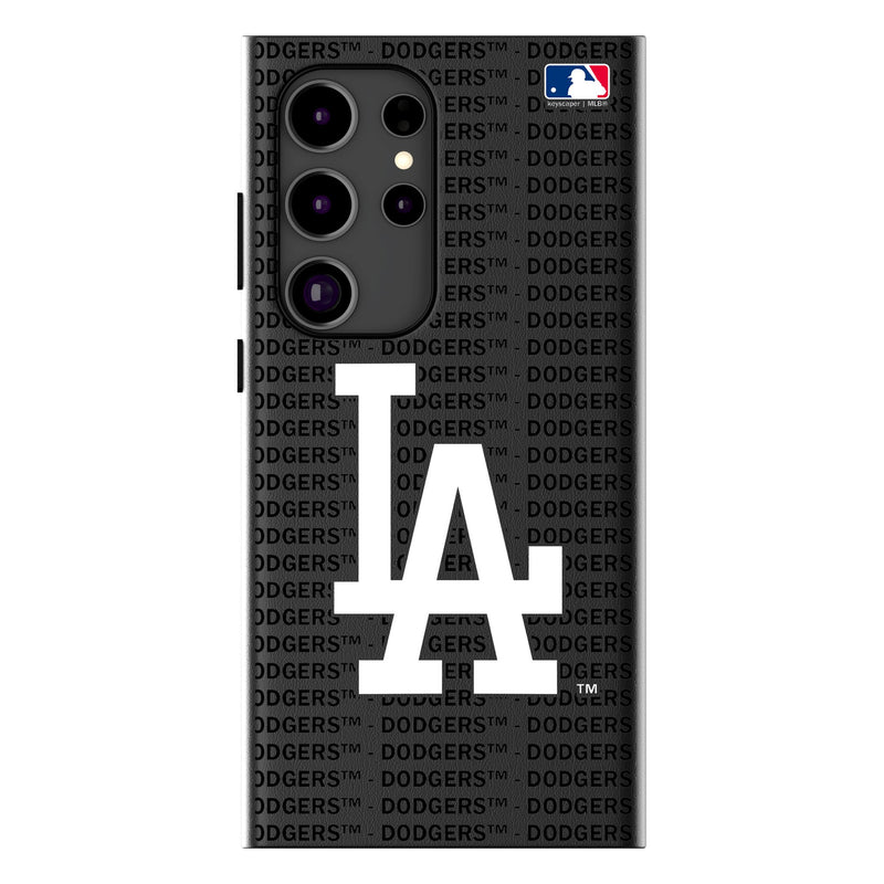 LA Dodgers Text Backdrop Galaxy MagSafe Compatible Phone Case