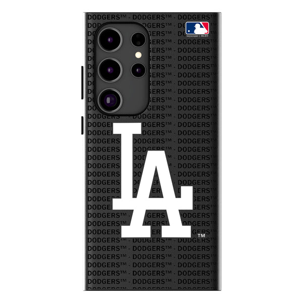 LA Dodgers Text Backdrop Galaxy MagSafe Compatible Phone Case for Samsung Galaxy