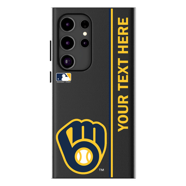 Milwaukee Brewers Personalized Sidebard Galaxy MagSafe Compatible Phone Case for Samsung Galaxy