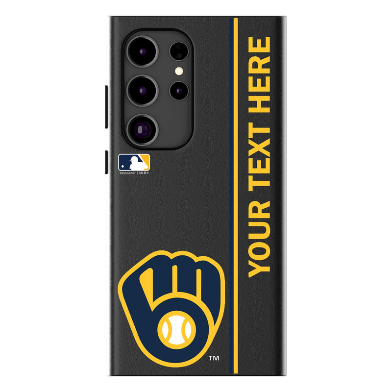 Milwaukee Brewers Personalized Sidebard Galaxy MagSafe Compatible Phone Case for Samsung Galaxy