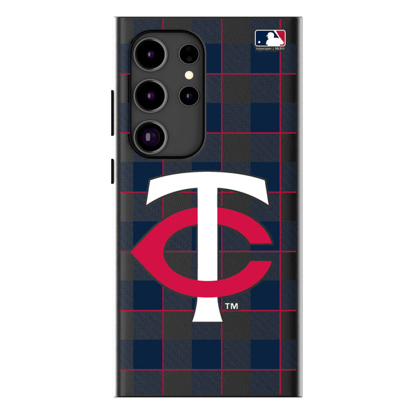 Minnesota Twins Plaid Galaxy MagSafe Compatible Phone Case