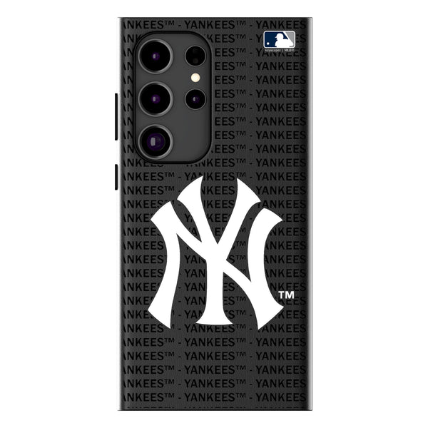 New York Yankees Text Backdrop Galaxy MagSafe Compatible Phone Case