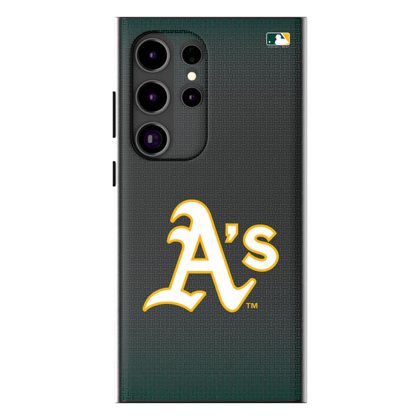Oakland Athletics Linen Galaxy MagSafe Compatible Phone Case for Samsung Galaxy