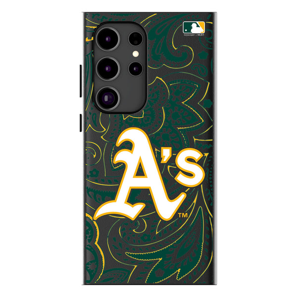 Oakland Athletics Paisley Galaxy MagSafe Compatible Phone Case for Samsung Galaxy