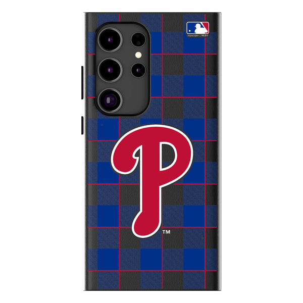 Philadelphia Phillies Plaid Galaxy MagSafe Compatible Phone Case