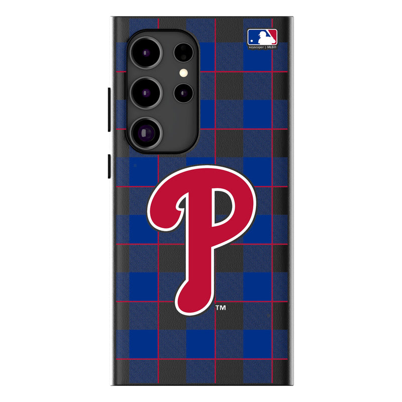 Philadelphia Phillies Plaid Galaxy MagSafe Compatible Phone Case