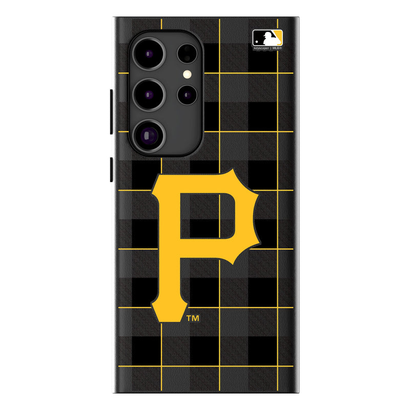 Pittsburgh Pirates Plaid Galaxy MagSafe Compatible Phone Case