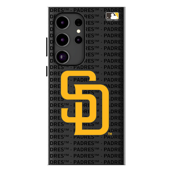 San Diego Padres Text Backdrop Galaxy MagSafe Compatible Phone Case