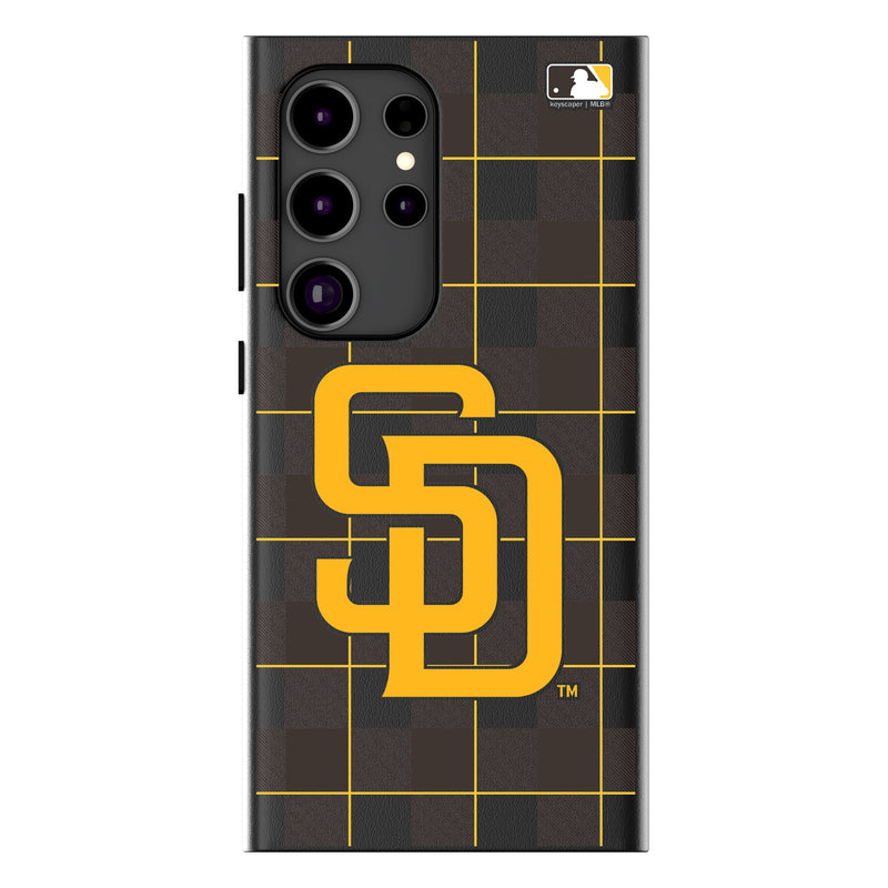 San Diego Padres Plaid Galaxy MagSafe Compatible Phone Case