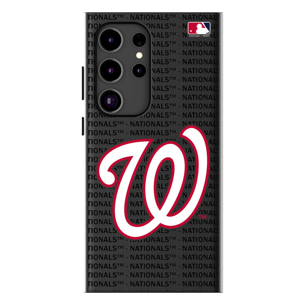 Washington Nationals Text Backdrop Galaxy MagSafe Compatible Phone Case